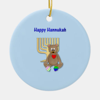 幸せなHannukah セラミックオーナメント