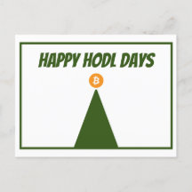幸せなHODL日ビットコインクリスマスカード(FLAT)