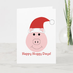 幸せなHoggyの日のクリスマスカード シーズンカード