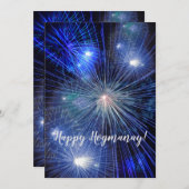 幸せなHogmanayのスコットランドの新年の花火 シーズンカード (正面/裏面)