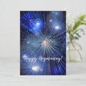 幸せなHogmanayのスコットランドの新年の花火 シーズンカード (スタンド正面)