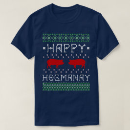 "幸せなHogmanay"のおもしろいな醜いスコットランドの新年 Tシャツ