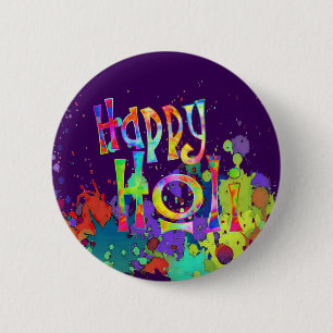 幸せなHOLI! - Holiメッセージを広げて下さい 缶バッジ