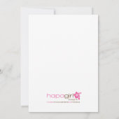 幸せなHonu (泡)の平らな誕生の発表 案内状 (裏面)