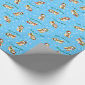 幸せなHowlidayのコッカースパニエル ラッピングペーパー (角)