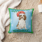 幸せなHowlidayの英国のスプリンガースパニエル クッション (ブランケット)