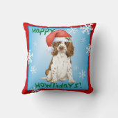 幸せなHowlidayの英国のスプリンガースパニエル クッション (裏面)