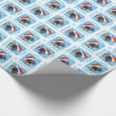 幸せなHowlidayケリーの青テリア ラッピングペーパー (角)