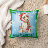 幸せなHowliday Basenji クッション (ブランケット)
