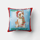 幸せなHowliday Basenji クッション (裏面)