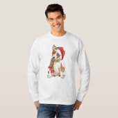 幸せなHowliday Basenji Tシャツ (正面フル)