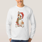 幸せなHowliday Basenji Tシャツ (正面)