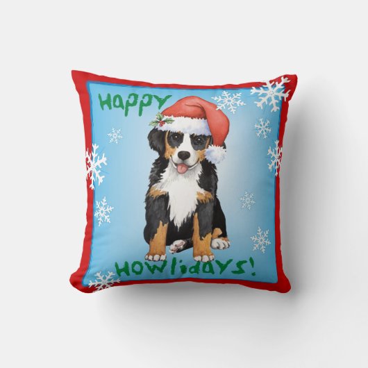 幸せなHowliday Berner クッション (正面)