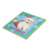 幸せなHowliday Bichon タイル (側面)