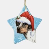 幸せなHowliday Catahoula セラミックオーナメント (右)