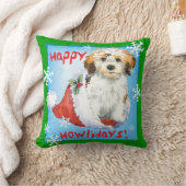 幸せなHowliday Havanese クッション (ブランケット)
