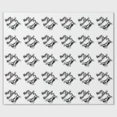 幸せなHowlidaysのクリスマスのバセットハウンド犬の紙 ラッピングペーパー (フラット)