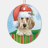 幸せなHowlidaysの英国セッター セラミックオーナメント (左)