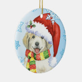 幸せなHowlidaysグレート・ピレニーズ セラミックオーナメント (右)