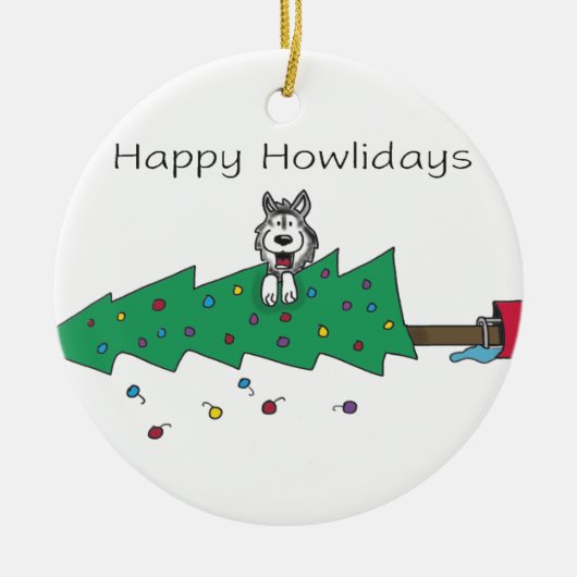 幸せなHowlidays セラミックオーナメント (正面)