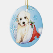 幸せなHowlidays Bichon セラミックオーナメント (右)