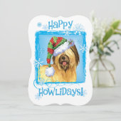 幸せなHowlidays Briard シーズンカード (スタンド正面)
