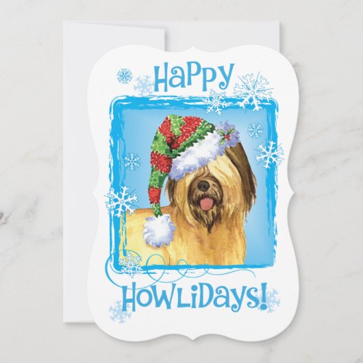 幸せなHowlidays Briard シーズンカード (正面)