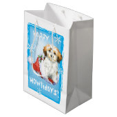 幸せなHowlidays Havanese ミディアムペーパーバッグ (裏面アングル)