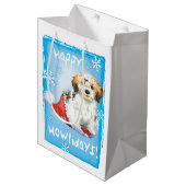 幸せなHowlidays Havanese ミディアムペーパーバッグ (正面アングル)