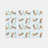 幸せなHowlidays Malinois フリースブランケット (正面(横))