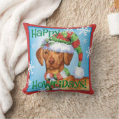 幸せなHowlidays Vizsla クッション (ブランケット)