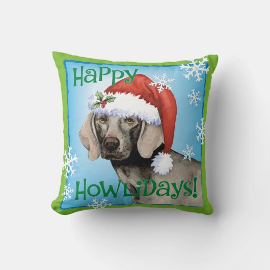 幸せなHowlidays Weimaraner クッション (正面)