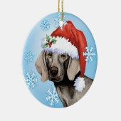 幸せなHowlidays Weimaraner セラミックオーナメント (右)