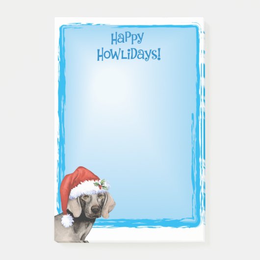 幸せなHowlidays Weimaraner ポストイット (正面)