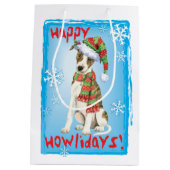 幸せなHowlidays Whippet ミディアムペーパーバッグ (裏面)
