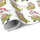 幸せなHuladaysのクリスマスのハムスター ラッピングペーパー (ロールコーナー)