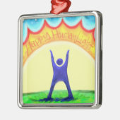 幸せなHumanLight メタルオーナメント (左)