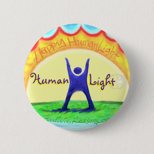 幸せなHumanLight 缶バッジ (正面)