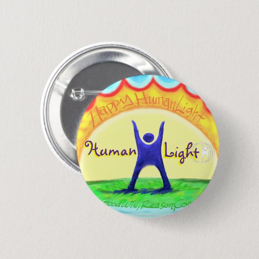 幸せなHumanLight 缶バッジ (正面&裏面)