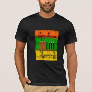 幸せなKwanzaの基本的なアメリカのTシャツ Tシャツ