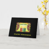 幸せなKwanzaa カード (黄色い花)