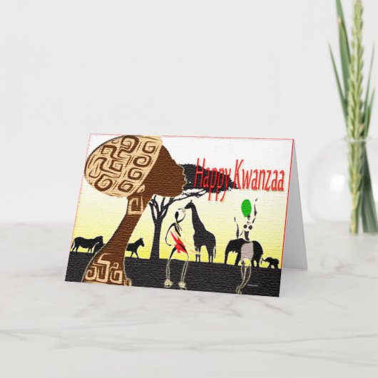 幸せなKwanzaa シーズンカード (正面)