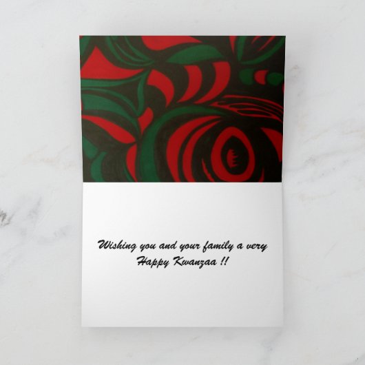 幸せなKwanzaa シーズンカード (内部)