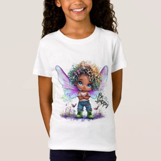 幸せなLil Fairy Kids T-Shirt Tシャツ (正面)