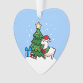 幸せなLlamadays オーナメント (正面)