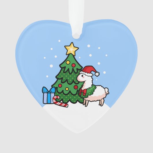 幸せなLlamadays オーナメント (正面)