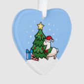 幸せなLlamadays オーナメント (正面)