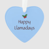 幸せなLlamadays オーナメント (裏面)