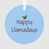 幸せなLlamadays オーナメント (裏面)