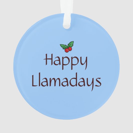 幸せなLlamadays オーナメント (裏面)